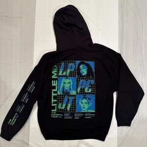 Little Mix 2022 The Confetti Tour Black Neon Grid Hoodie Size XXL